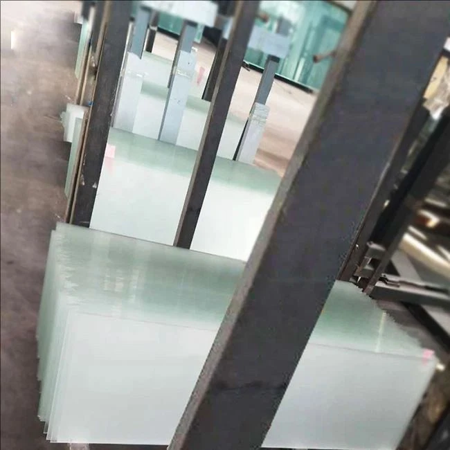 Acid Etched Frosted Glass Panel